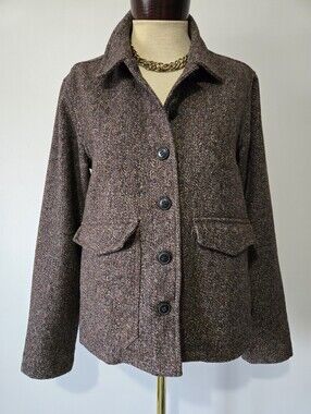 Bridge & Burn Noble Brown Tweed Chore Jacket. Size Small
